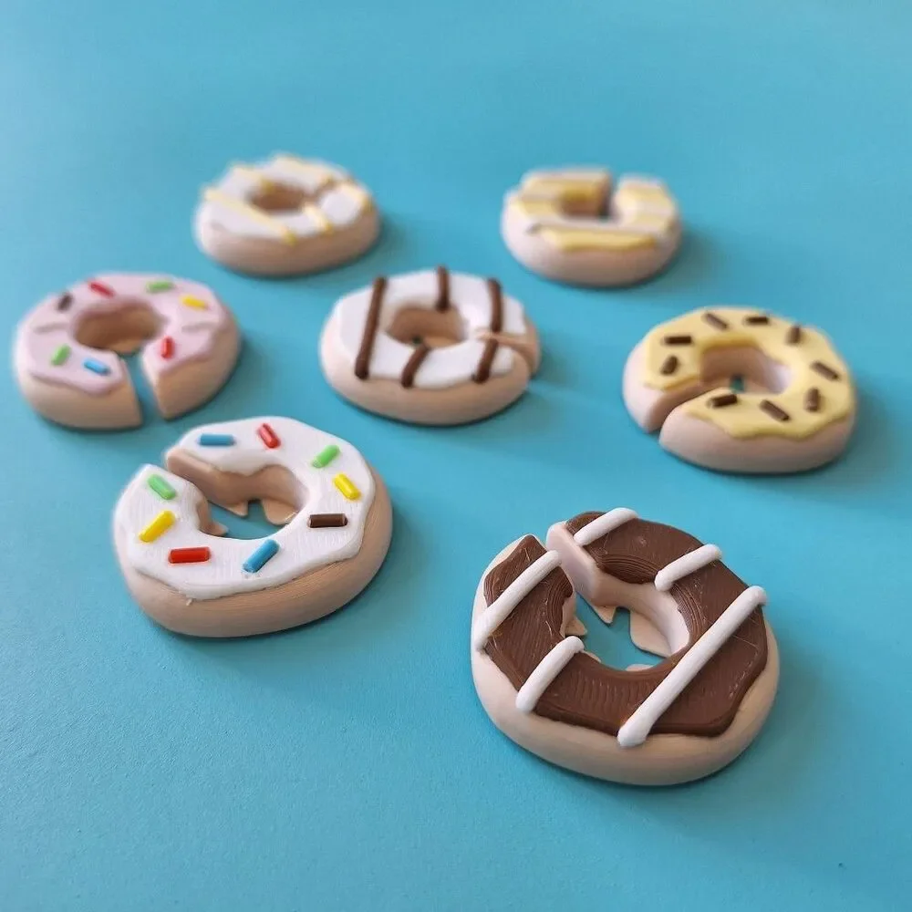 3D Printed Donut Bag Clips, Magnetic Food Sealers, Kitchen Accessories
